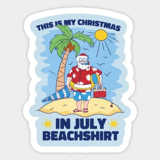 Santa claus in summer Sticker